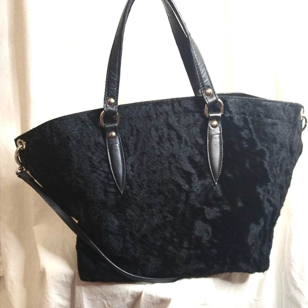 PULICATI Calve Hair/Leather Satchel NWOT 😍 - Picture 2 of 11